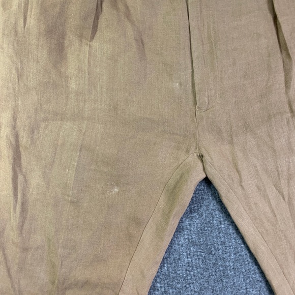 Vintage Polo Ralph Lauren Linen Pants Men 42x29 Brown Trousers Slacks Casual - Picture 3 of 15